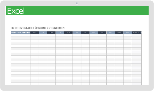 Budgetvorlage für kleine Unternehmen