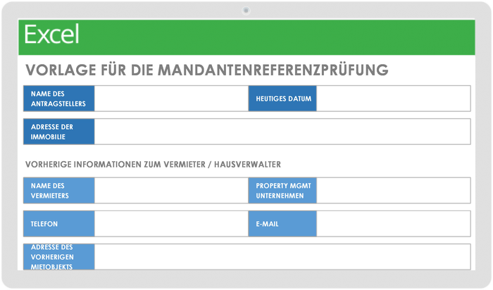  Vorlage für die Überprüfung der Mieterreferenzen