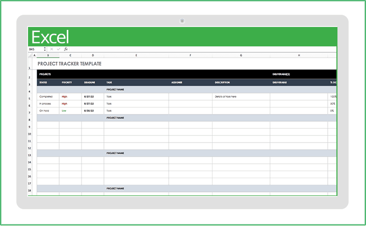 Excel Vorlage zur Auftragsverfolgung