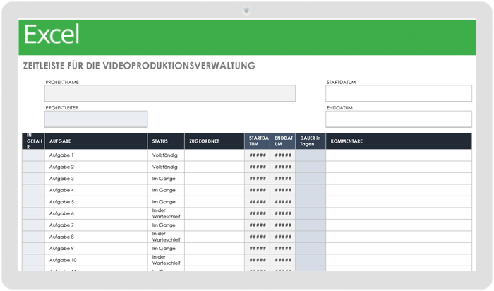 Video Production Management Timeline 49527 - DE