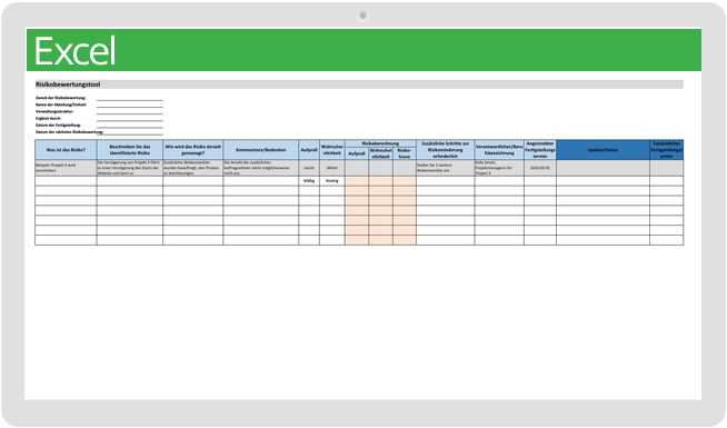Vorlage zur Risikoanalyse