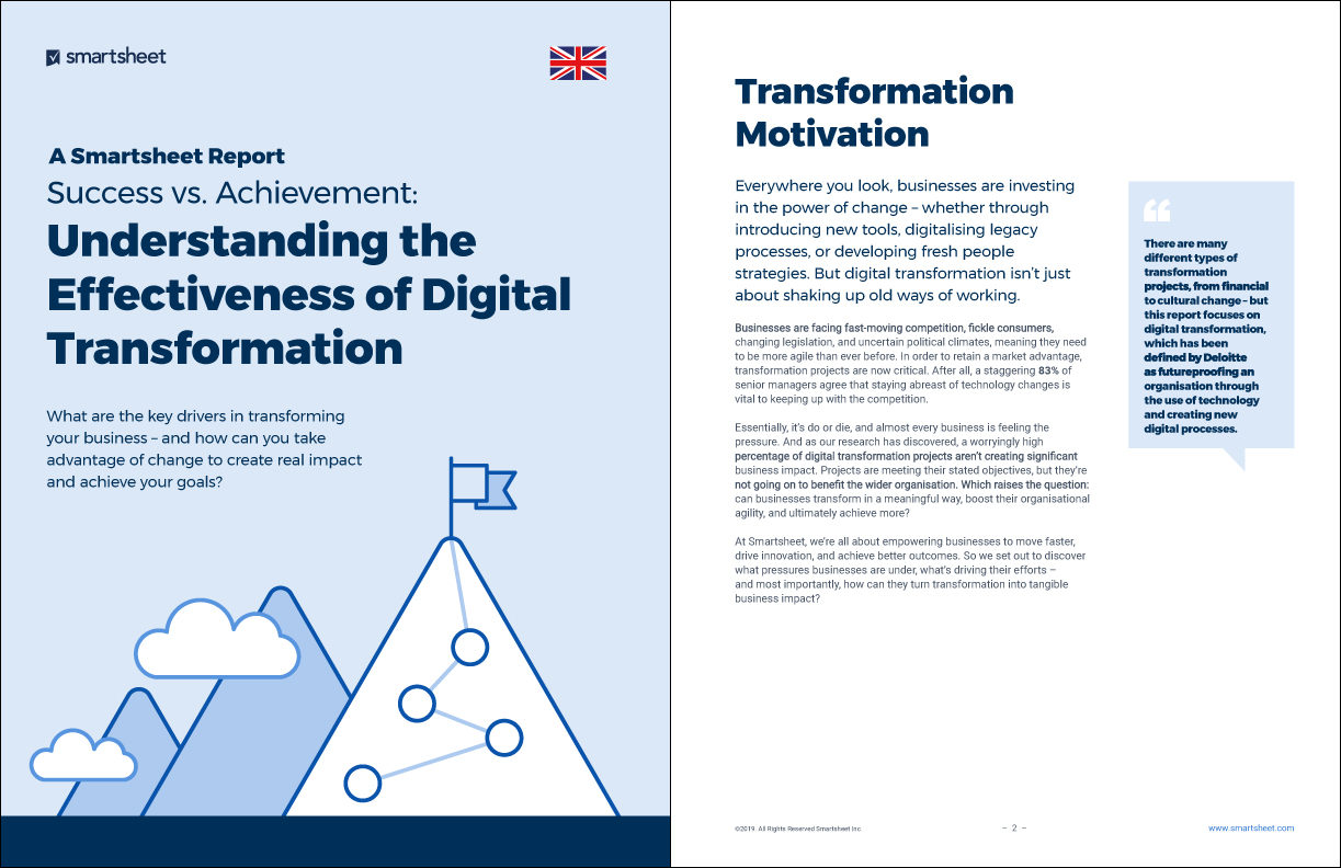 Success Vs Achievement Understanding The Effectiveness Of Digital Transformation Smartsheet