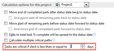 Critical path and MS Project