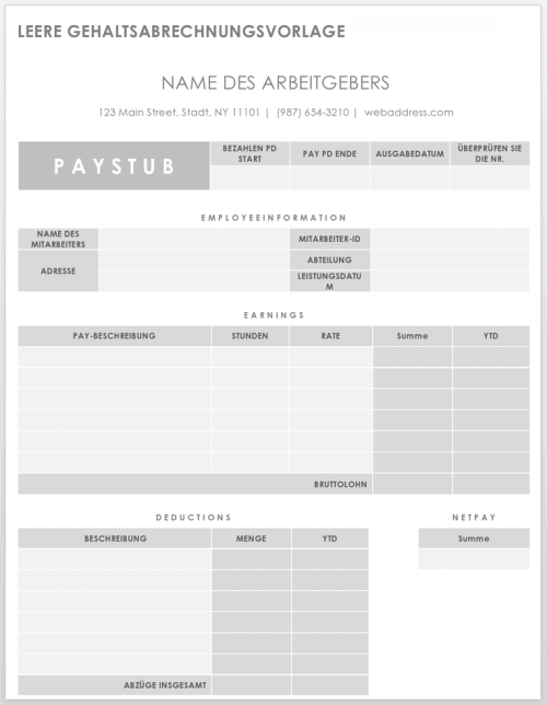 15 Kostenlose Vorlagen Für Die Lohn- Und Gehaltsabrechnung | Smartsheet