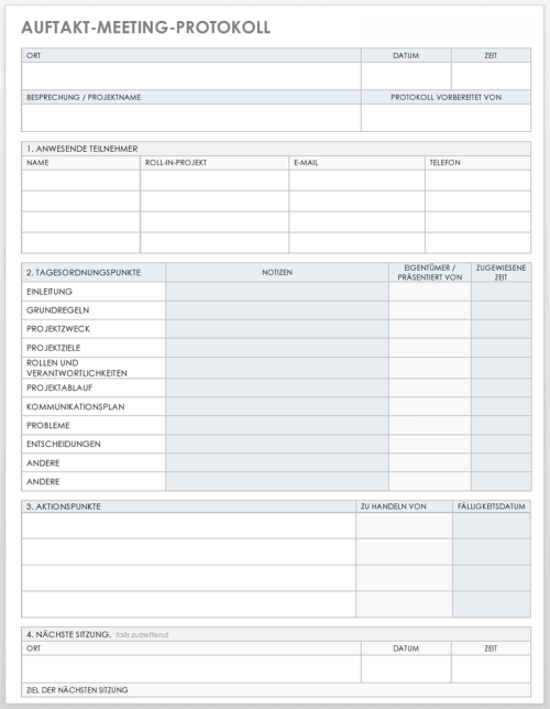 Kostenlose Projekt-Kickoff-Vorlagen | Smartsheet