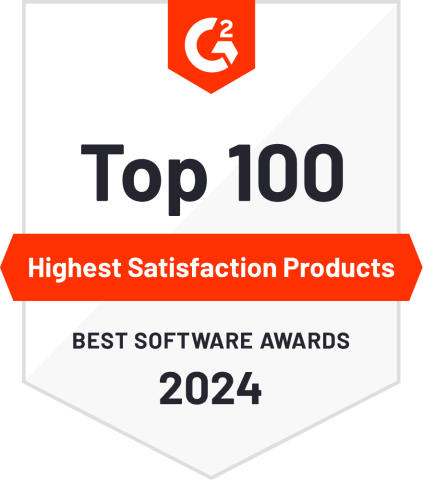 G2 Top 100 Highest Satisfaction Products Award 2024 logo
