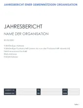 Vorlage für Jahresbericht einer gemeinnützigen Organisation